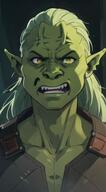 collarbone colored_skin dark_orc fangs green_skin link long_hair long_pointy_ears looking_at_viewer male_focus nose open_mouth orc pointy_ears portrait solo teeth upper_body // 328x592 // 65.2KB
